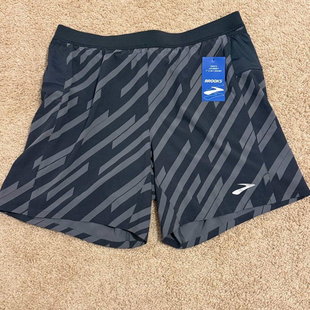 Brooks Journey 7" 2-in-1 Short - NWT Large